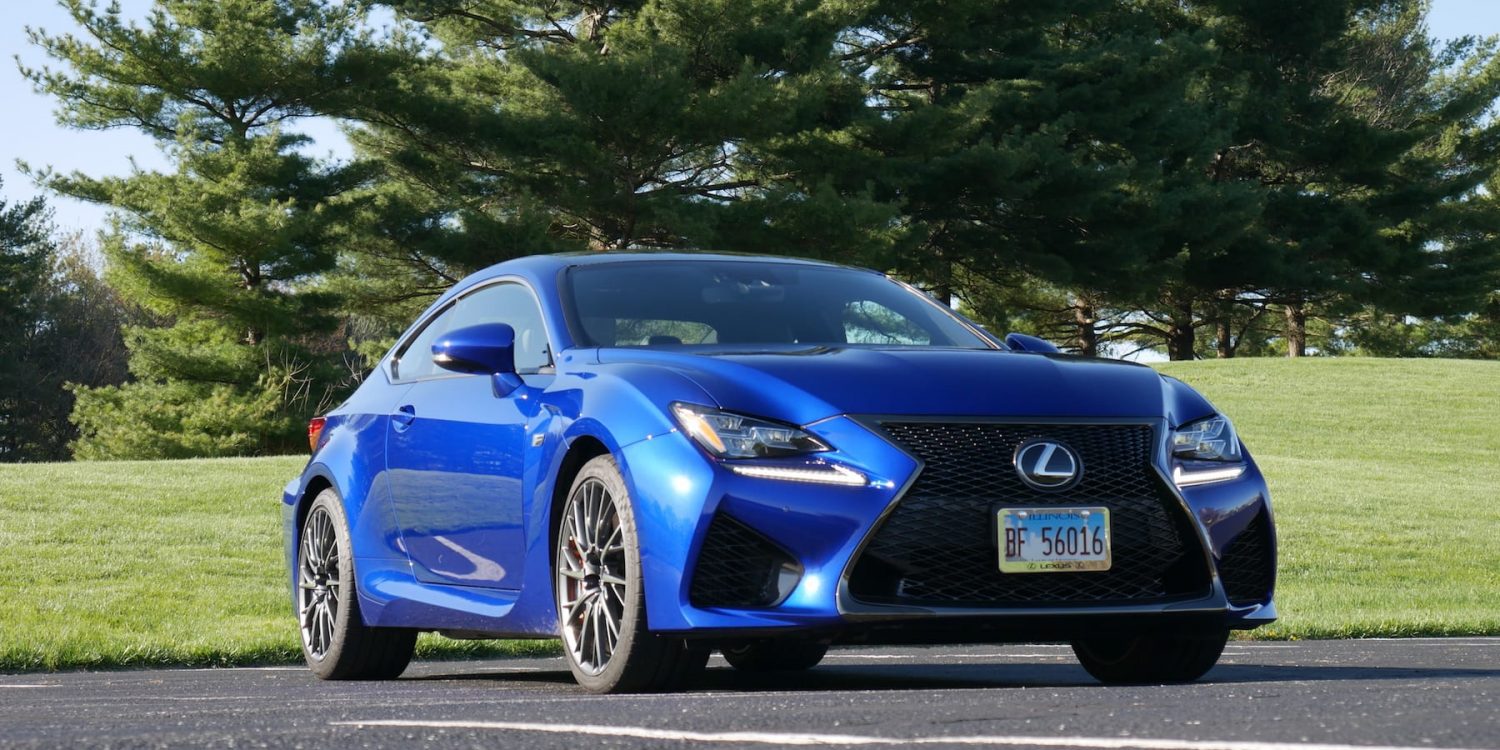 2019 Lexus RC F front three-quarter view low