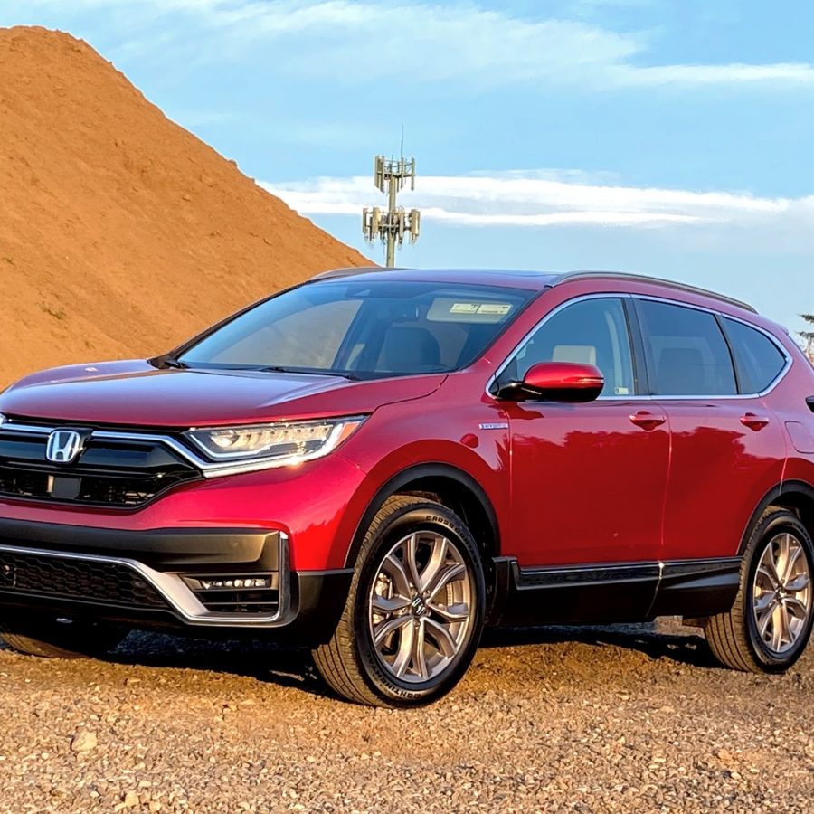 Red 2021 Honda CR-V in desert